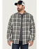 Brothers & Sons Men's Plaid Long Sleeve Button Down Western Shirt , Charcoal, hi-res
