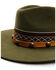 Marco Delli Women's Trompo Textile Leather Band Western Wool Felt Hat , Olive, hi-res