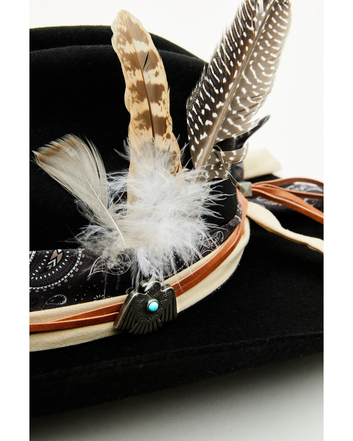 Image #4 - Boot Barn Paisley Western Hat Accessory Set, Brown, hi-res