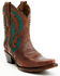 Image #1 - Circle G Women's Inlay Western Booties - Snip Toe, Brown, hi-res
