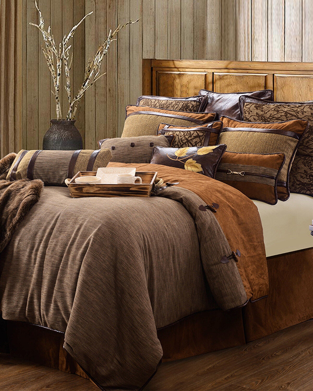 HiEnd Accents Highland Lodge Queen Size Bedding Set - 5 Piece, Multi, hi-res