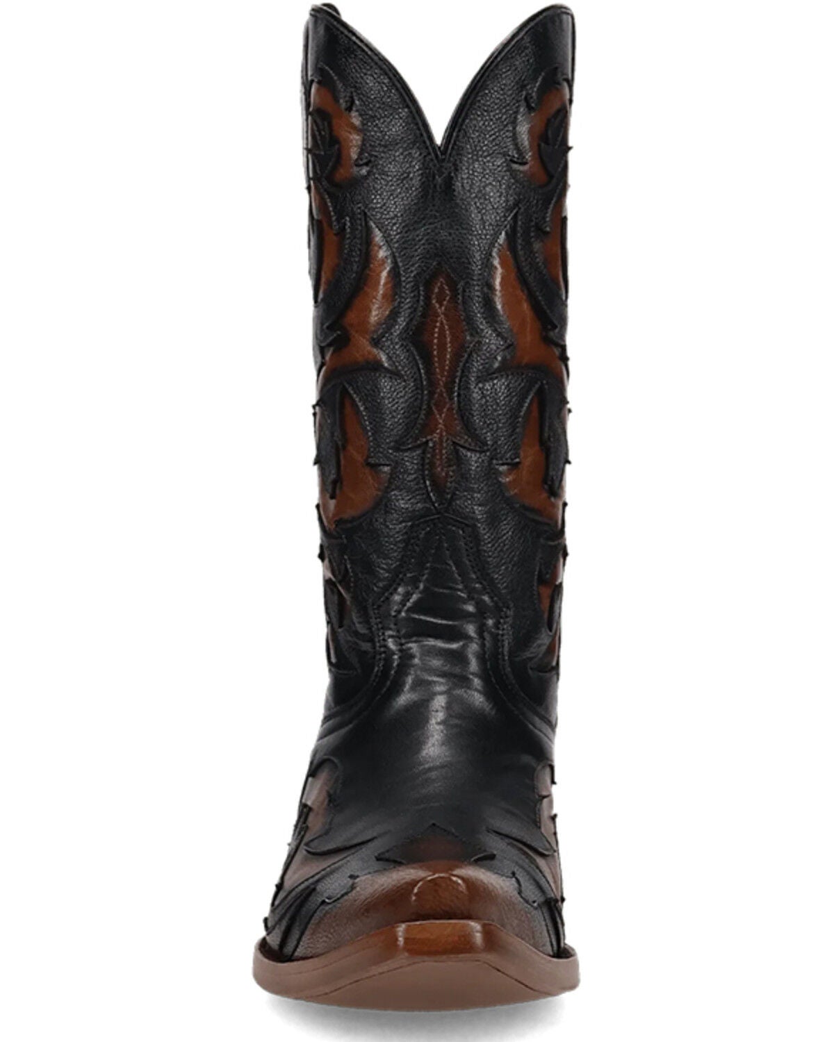 Image #4 - Dan Post Men's Tularosa Inlay Tall Western Boots - Snip Toe, Black, hi-res