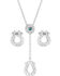 Image #2 - Montana Silversmiths Women's Infinite Luck Turquoise Stone Jewelry Set - 2 Piece, Silver, hi-res