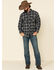 Image #2 - Resistol Men's Gray Simcoe Ombre Plaid Long Sleeve Western Shirt, Grey, hi-res