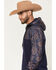 Image #2 - Hooey Men's Jimmy Southwestern Block Hooded Pullover, Navy, hi-res