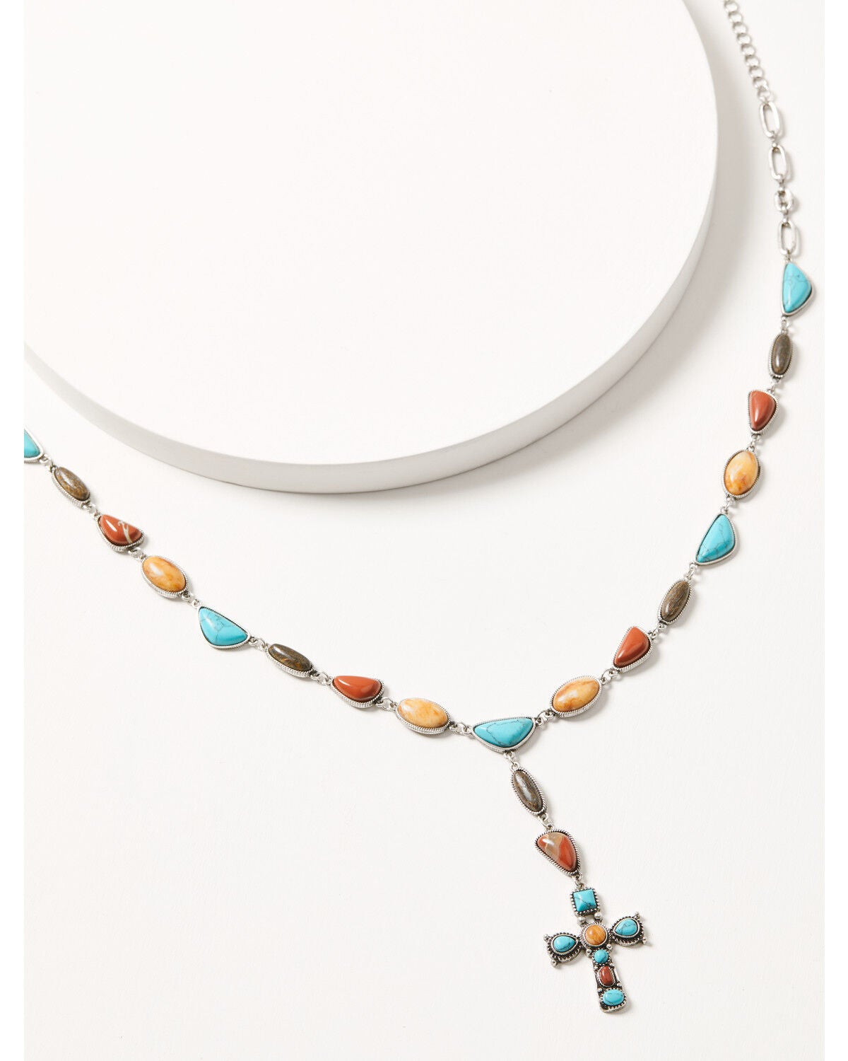 Shyanne Women's Retro Revival Lariat Necklace, Silver, hi-res