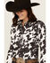 Image #3 - Ariat Women's Cow Print Wrinkle Resist Team Kirby Long Sleeve Button-Down Stretch Western Shirt, Cream, hi-res