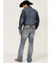 Cody James Core Men's Bear Down Light Wash Stretch Slim Bootcut Jeans , Blue, hi-res