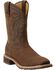 Image #1 - Ariat Hybrid Rancher Waterproof Pull On Work Boots - Square Toe, Brown, hi-res
