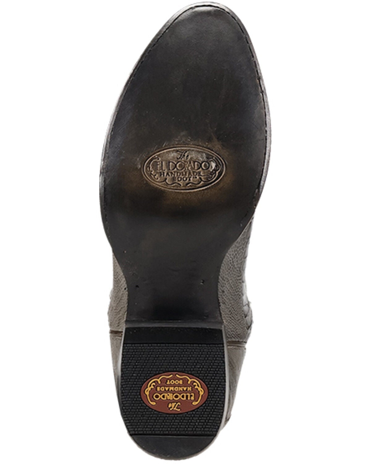 Image #7 - El Dorado Men's Exotic Ostrich Leg Tall Western Boots - Round Toe, Grey, hi-res