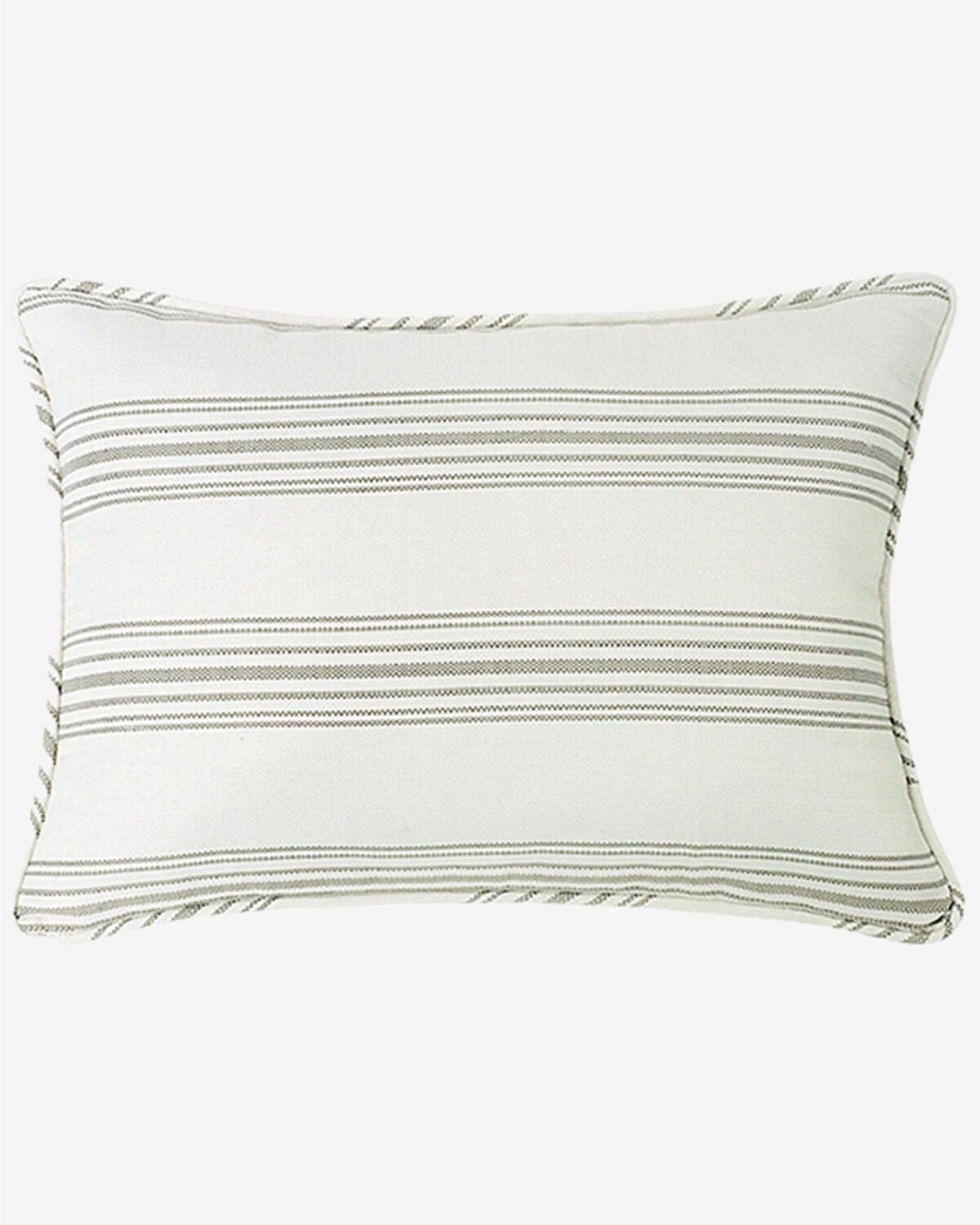 HiEnd Accents Prescott Taupe Striped Print King Size Pillow Set - 2 Piece, Taupe, hi-res