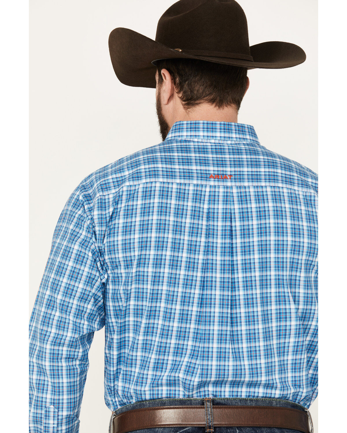 Image #4 - Ariat Men's Pro Series Leyton Plaid Print Classic Fit Button Down Long Sleeve Western Shirt, , hi-res