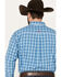 Ariat Men's Pro Series Leyton Plaid Print Classic Fit Button Down Long Sleeve Western Shirt, Light Blue, hi-res