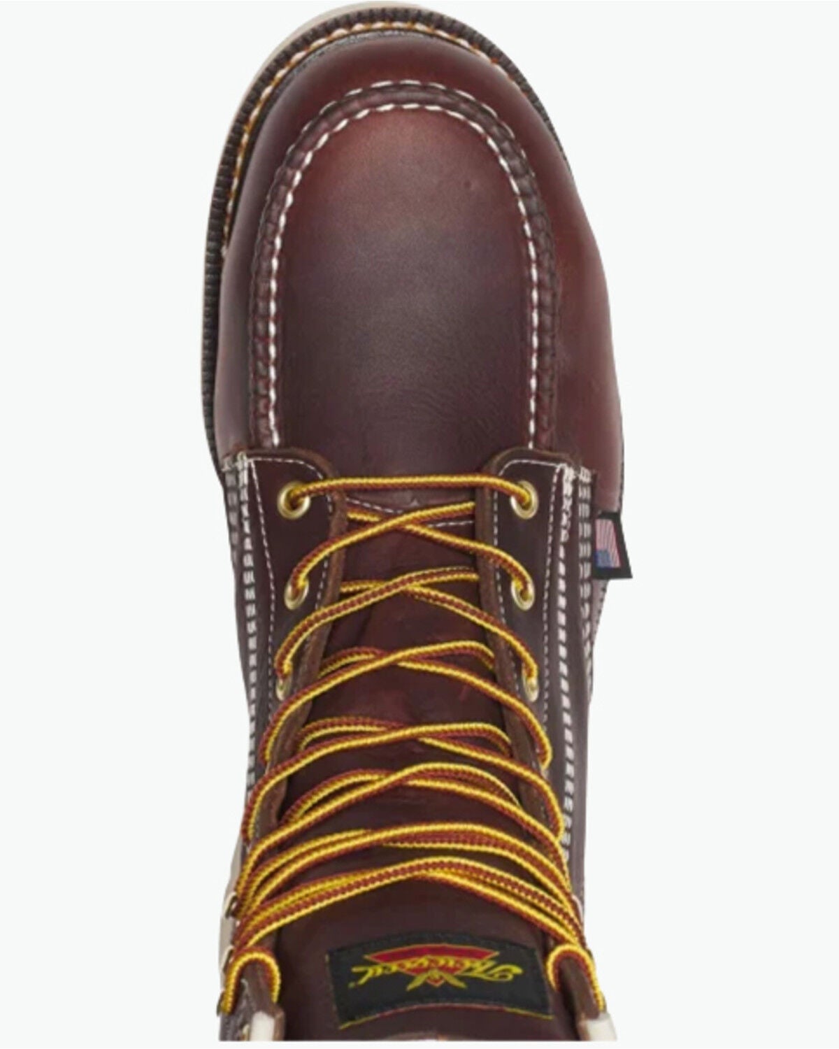 Image #2 - Thorogood Men's 8" American Legacy Moc Work Boots - Nano Composite Toe, Brown, hi-res