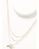 Image #2 - Shyanne Women's Pearl Cluster Charm Layered Necklace, Gold, hi-res
