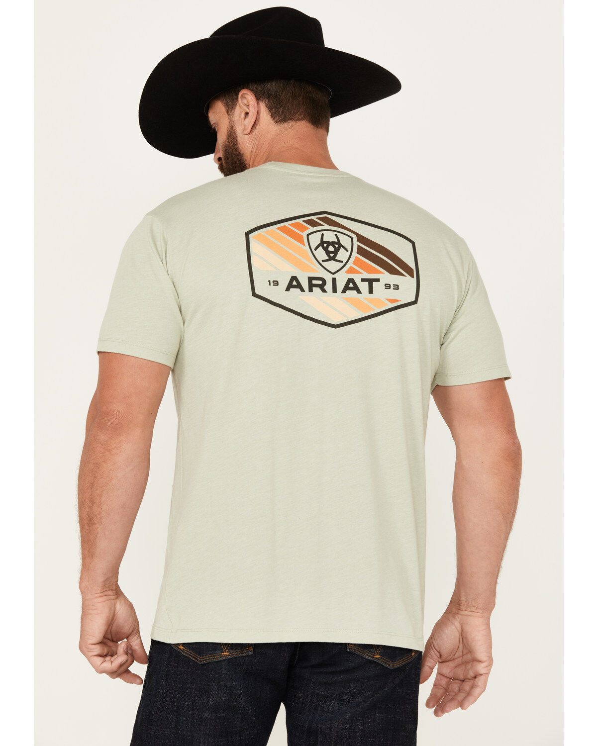 Image #4 - Ariat Men's Retro Striped Logo Short Sleeve Graphic T-Shirt, , hi-res