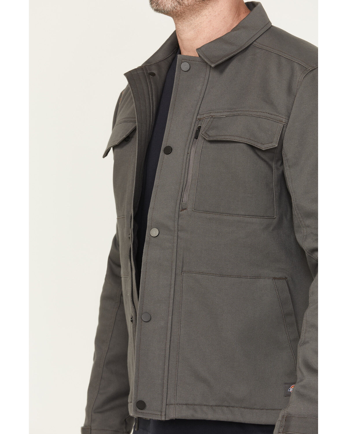 Image #3 - Dickies Men's Tradebuilt Snap Quilted Snap Work Jacket, Slate, hi-res