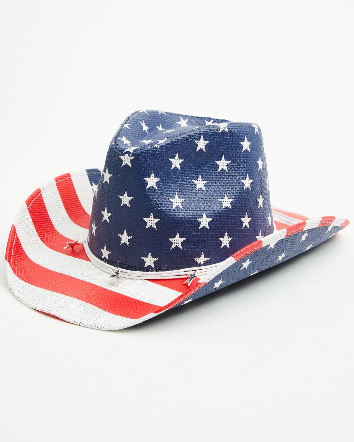 Shyanne Women's Americana Straw Cowboy Hat, Red/white/blue, hi-res