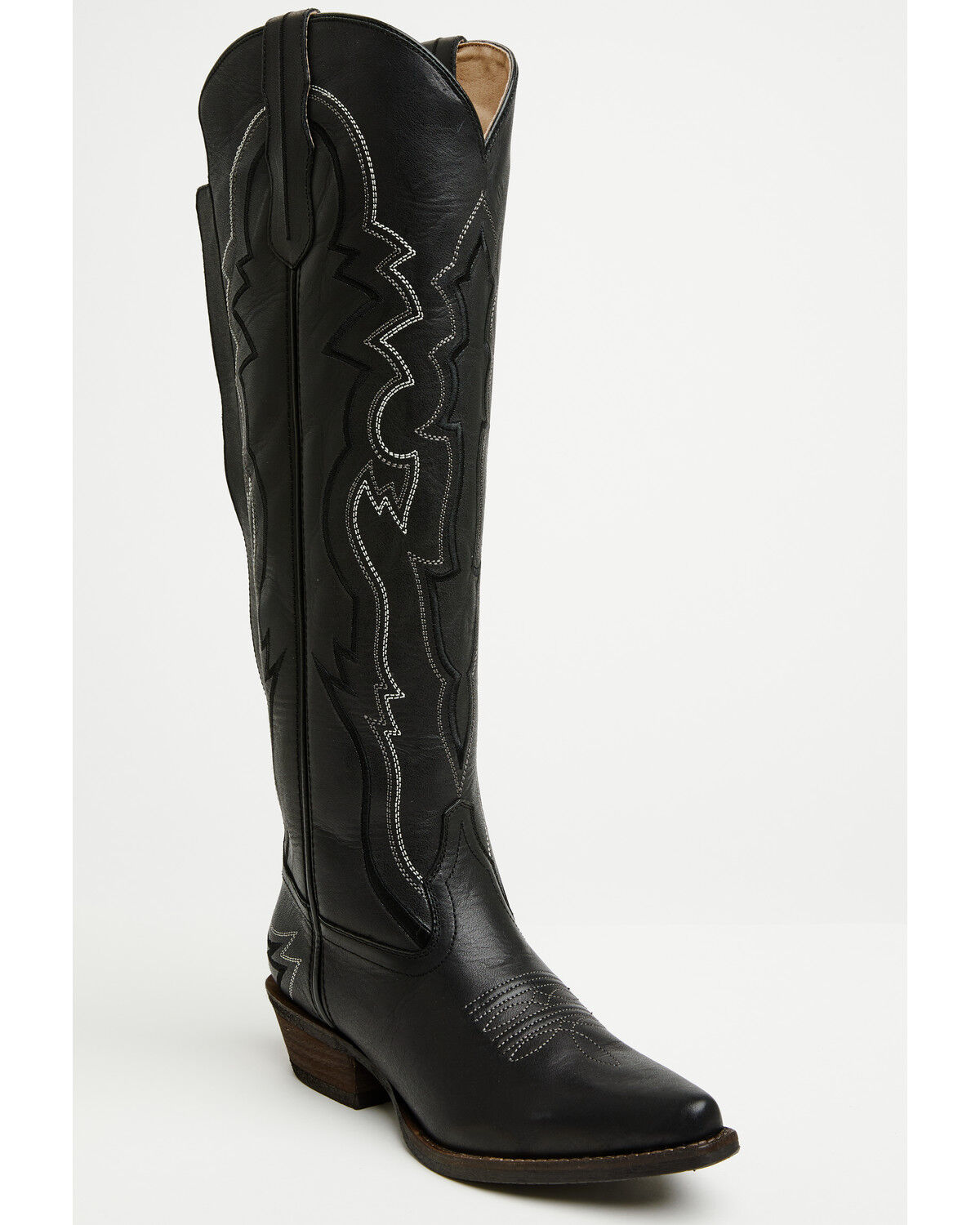 Image #1 - Shyanne Women's Leah Tall Western Boots - Snip Toe, Black, hi-res