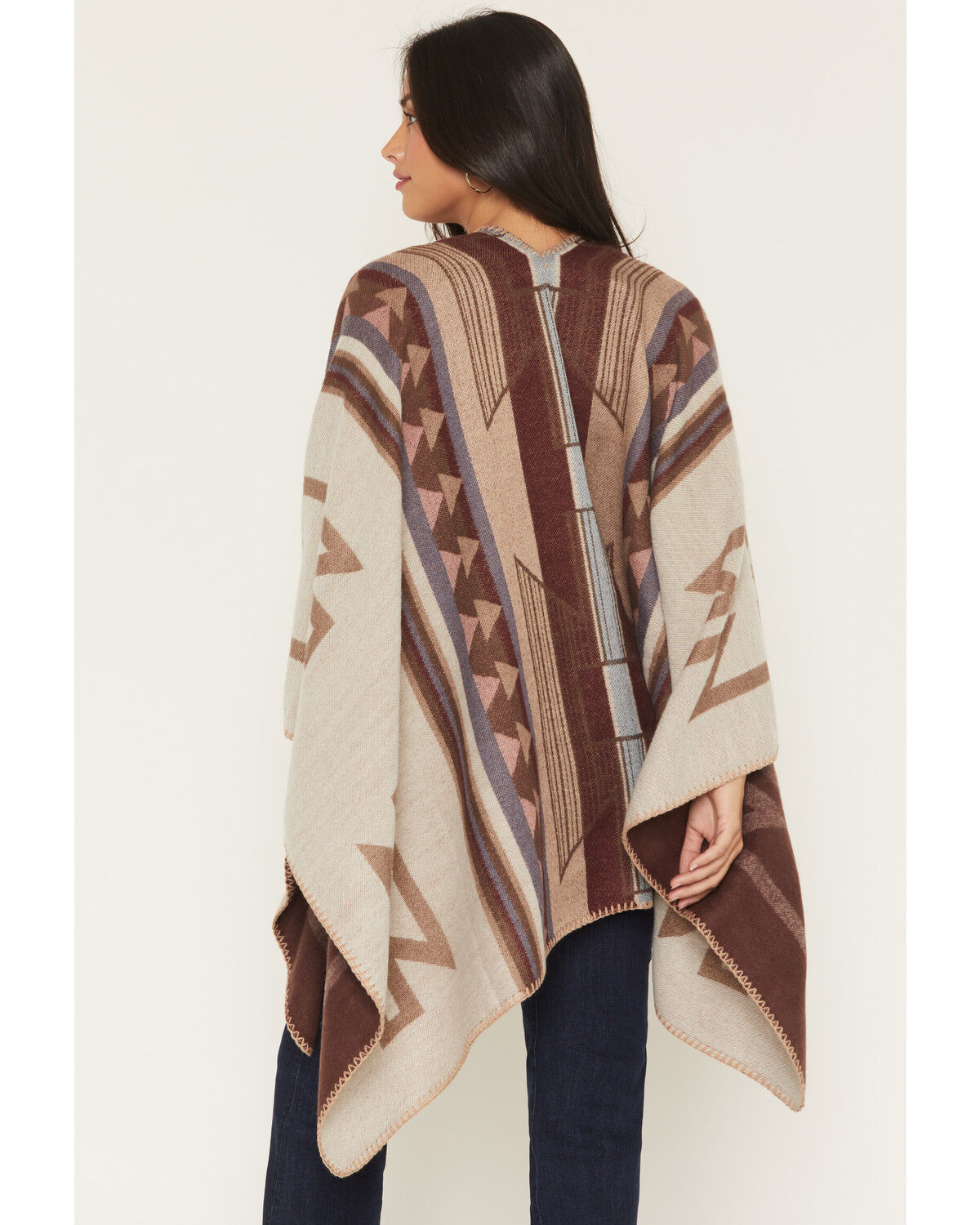 Product Name:  Shyanne Women's Tanager Southwestern Print Clasp Front Shawl