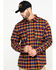 Image #3 - Hawx Men's Multi Fashion Stretch Plaid Flannel Long Sleeve Work Shirt , , hi-res