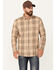Image #1 - Brothers and Sons Men's Plaid Print Long Sleeve Button Down Western Shirt, Chocolate, hi-res
