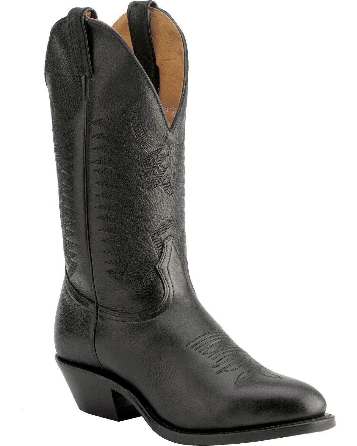Boulet Men's Western Boots - Round Toe, Black, hi-res