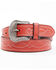 Image #1 - The Leathery Women's Jesse Embroidered Western Belt, Red, hi-res