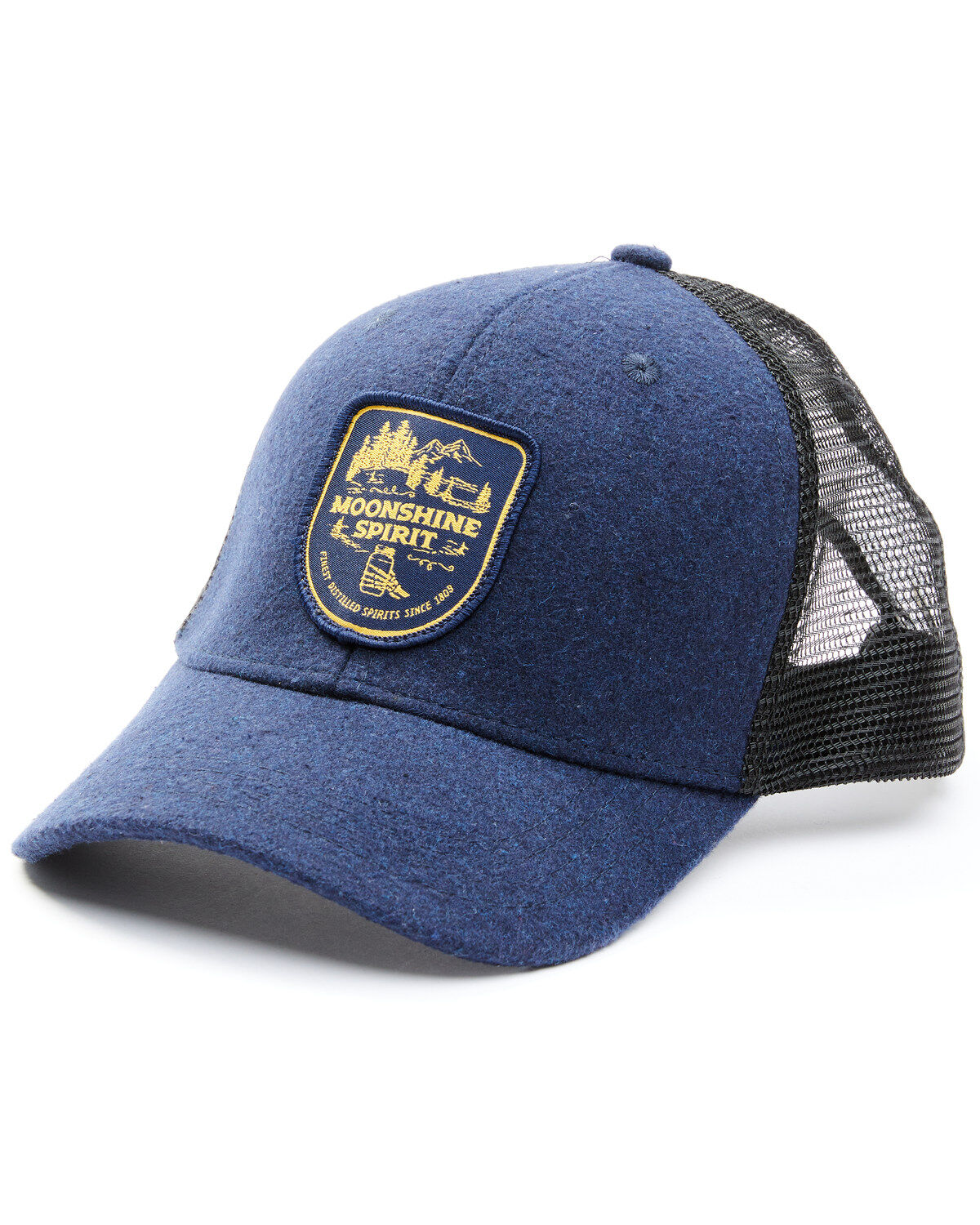 Image #1 - Moonshine Spirit Men's Navy Outdoor Jar Logo Patch Mesh Back Ball Cap, Navy, hi-res