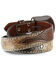 Nocona Men's Hair-On-Hide Star Concho Belt, Tan, hi-res