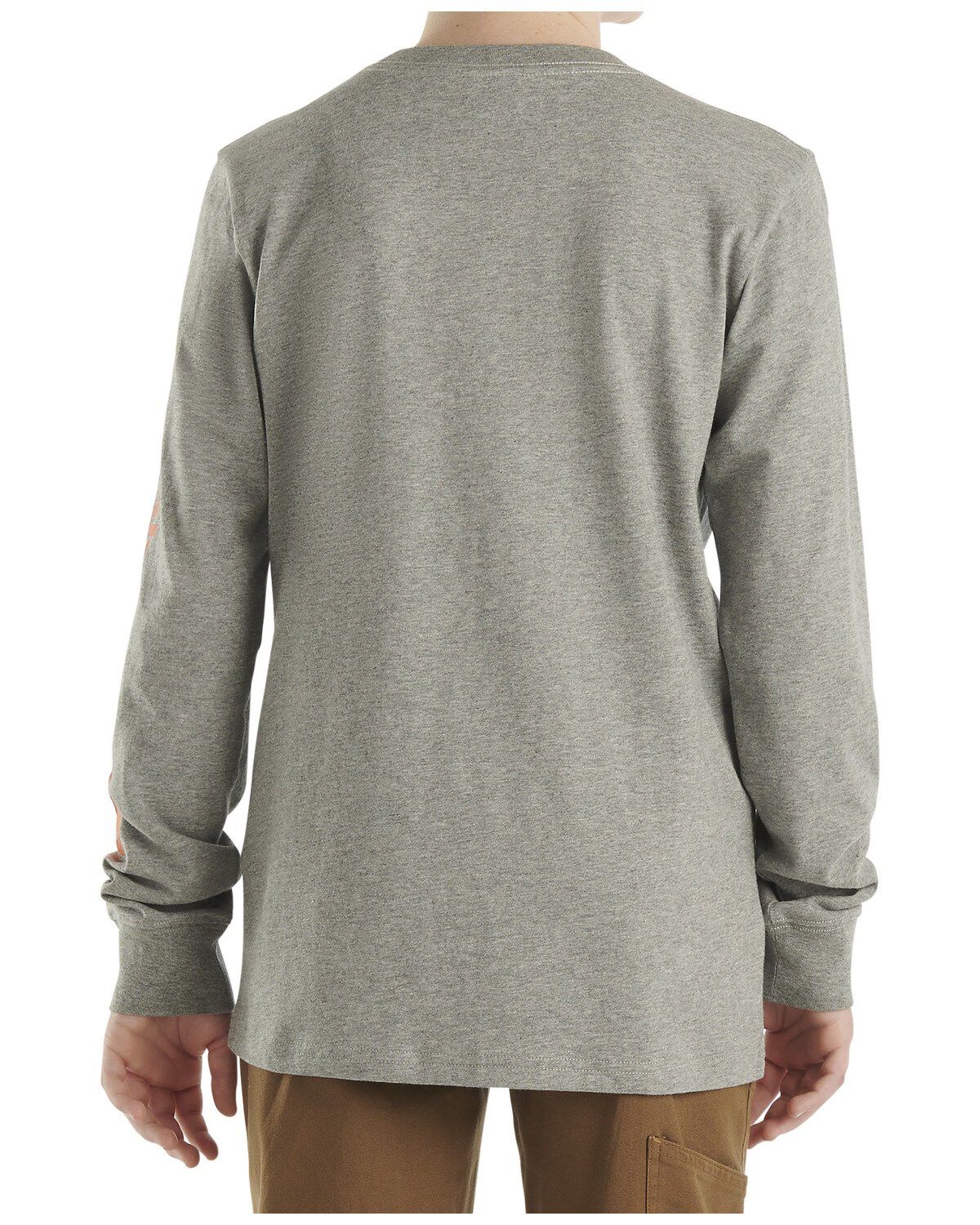 Image #2 - Carhartt Toddler Boys' Logo Long Sleeve Pocket T-Shirt, Charcoal, hi-res