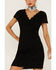 Panhandle Women's Scalloped Lace Bodycon Dress, Black, hi-res