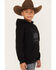 Cody James Boys' Fleece Take No Bull Hooded Sweatshirt, Black, hi-res