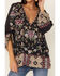 Johnny Was Women's Graphite Terraine Embroidered Blouse, Charcoal, hi-res