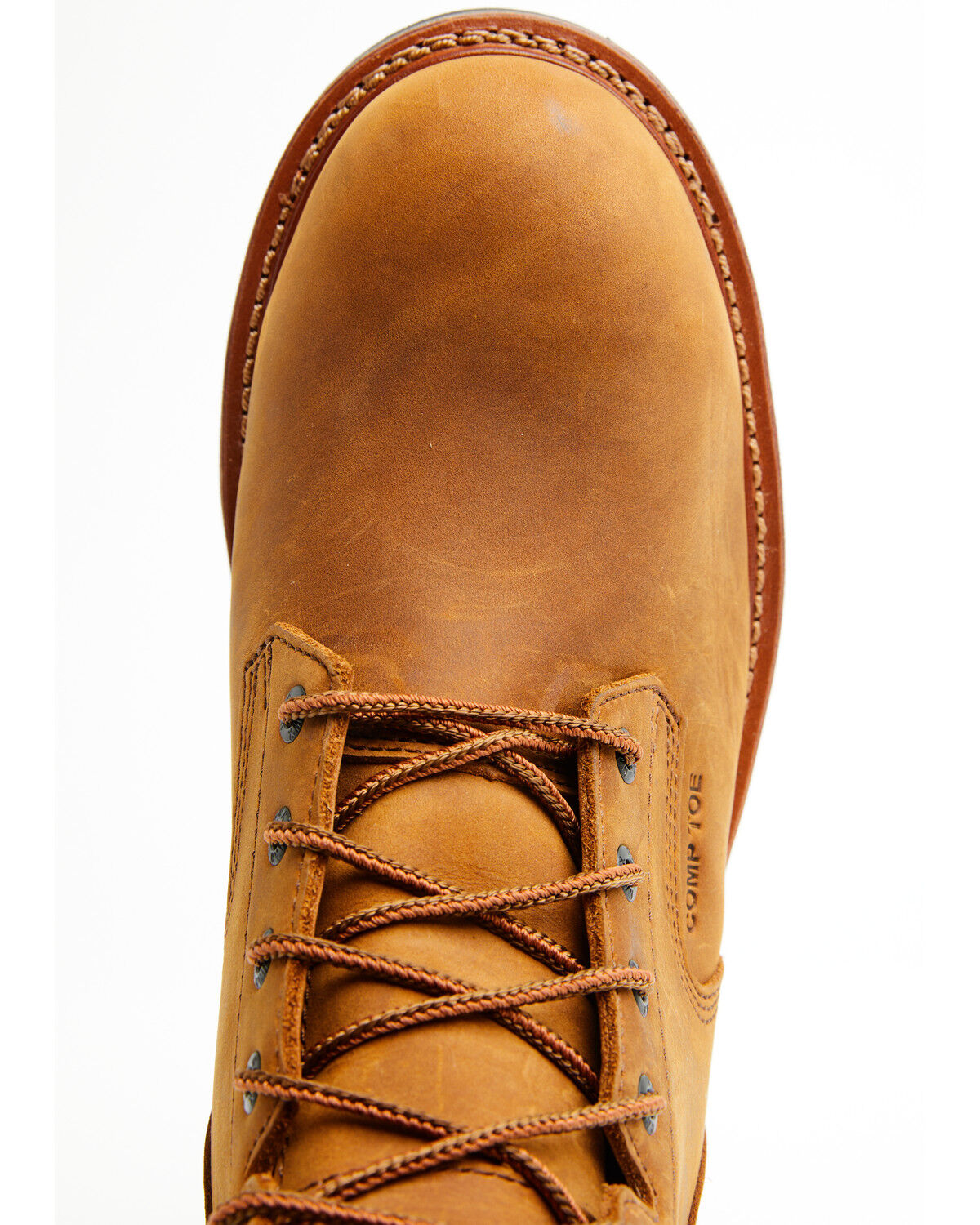 Image #6 - Hawx Men's 8" Logger Lace-Up Waterproof Work Boot - Composite Toe, Caramel, hi-res