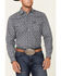 Image #3 - Cowboy Hardware Men's Paisley Print Long Sleeve Pearl Snap Western Shirt , Blue, hi-res