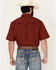 Image #4 - Wrangler Men's Solid Short Sleeve Snap Performance Western Shirt - Tall, Red, hi-res