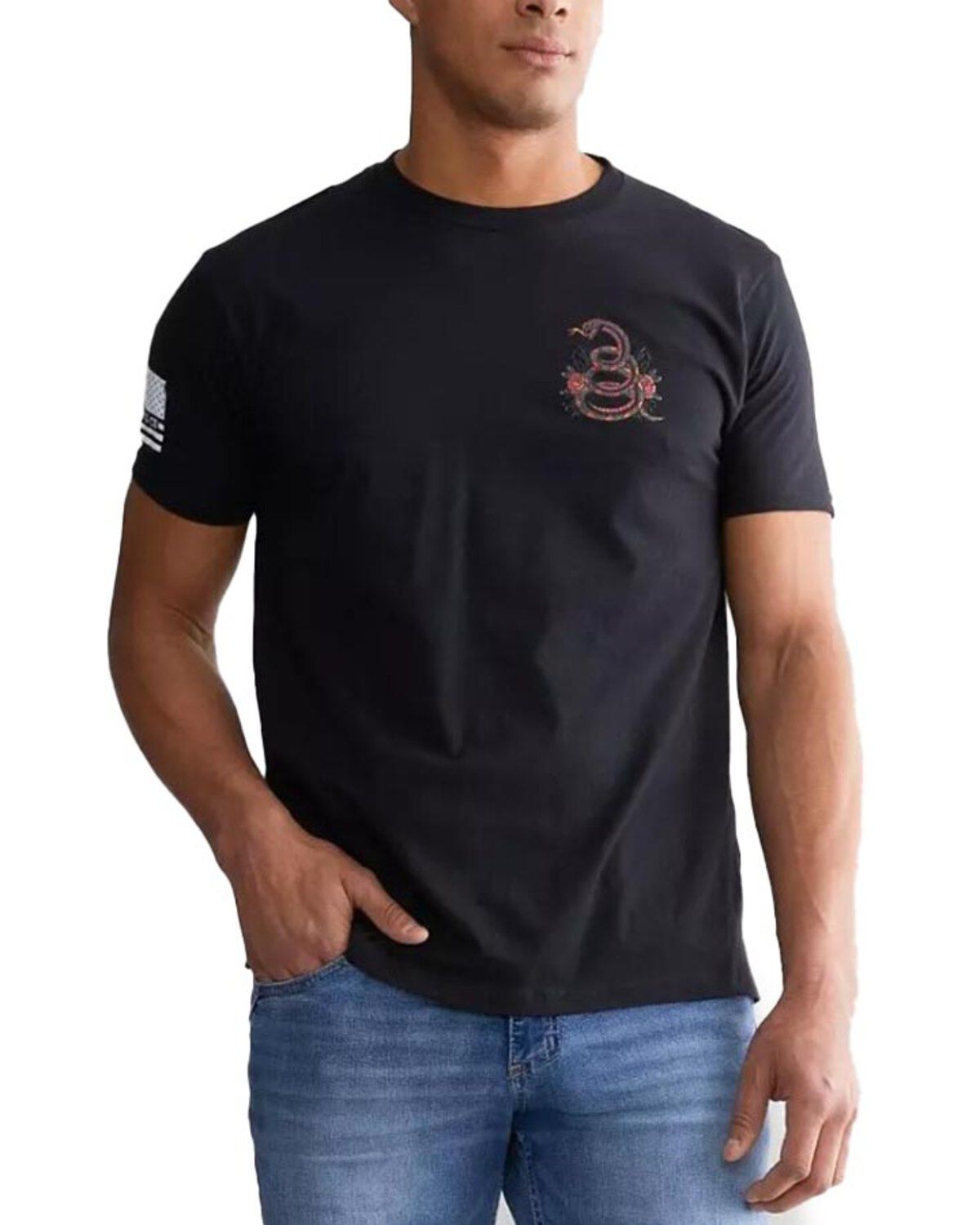 Image #2 - Howitzer Men's Tattoo Tread Short Sleeve Graphic T-Shirt, Black, hi-res