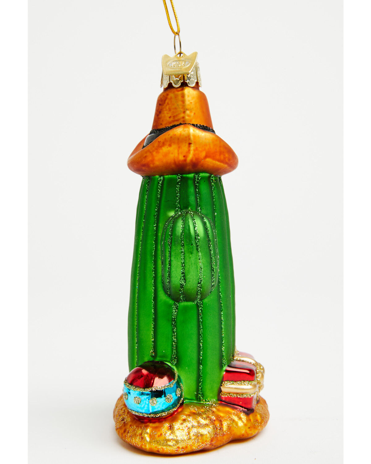 Image #2 - Kurt Adler Noble Gems™ Glass Cowboy Cactus Ornament, Multi, hi-res