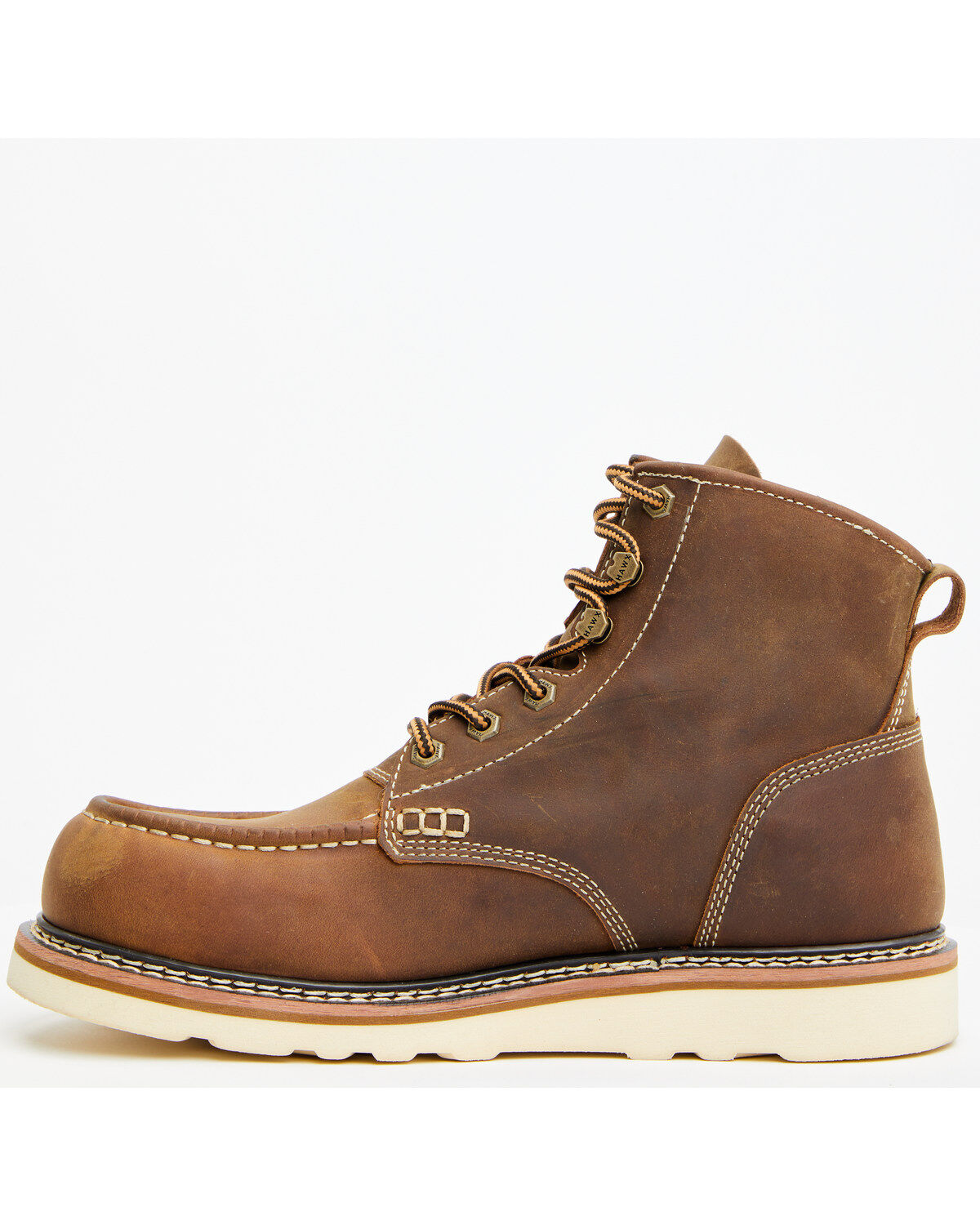 Image #3 - Hawx Men's 6" USA Wedge Redesigned Work Boots - Composite Toe, Dark Brown, hi-res