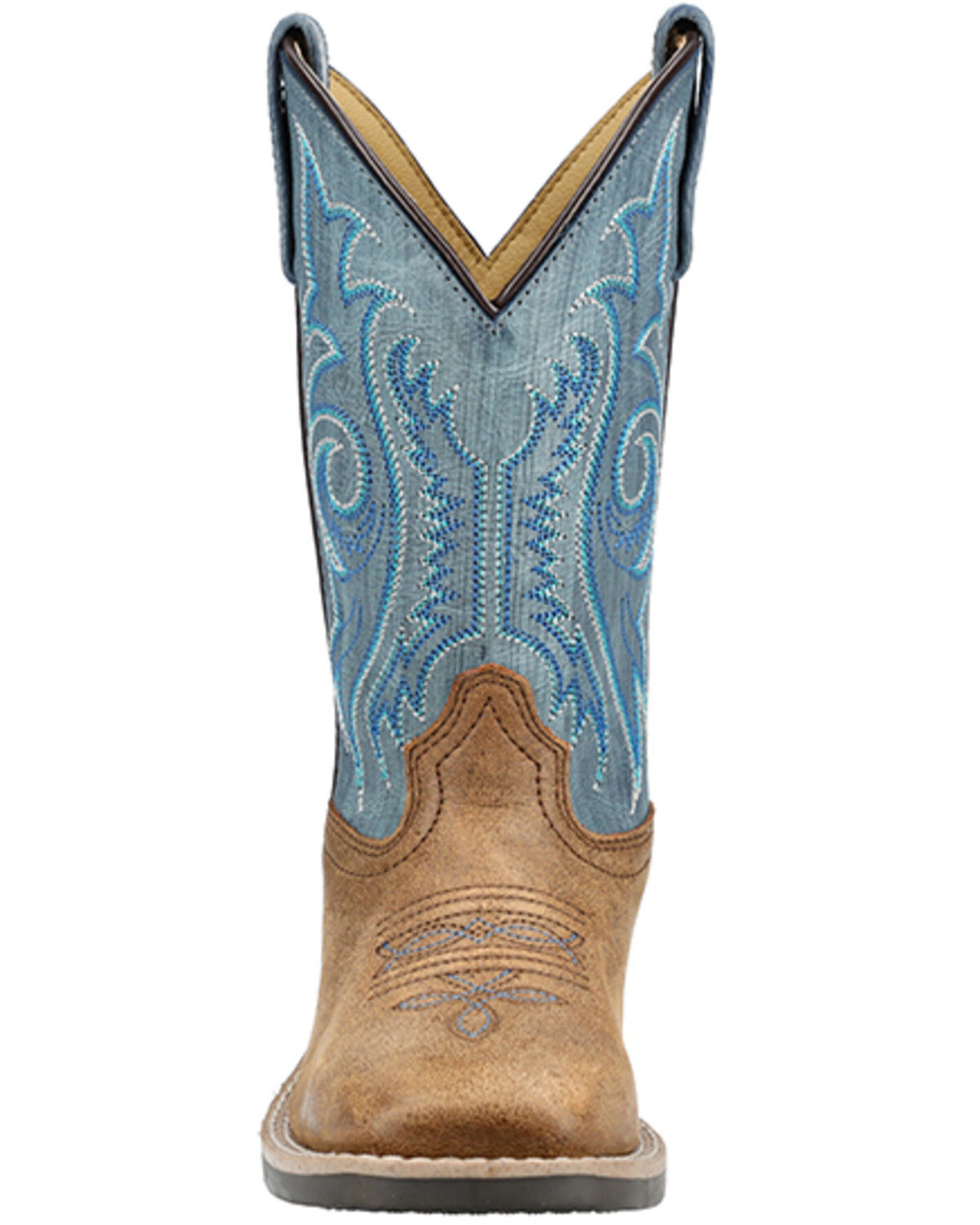 Image #4 - Smoky Mountain Little Boys' Cole Western Boots - Broad Square Toe, Brown, hi-res