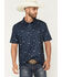 Image #1 - Buckwear Men's Busch Light Repeat Short Sleeve Polo, Navy, hi-res