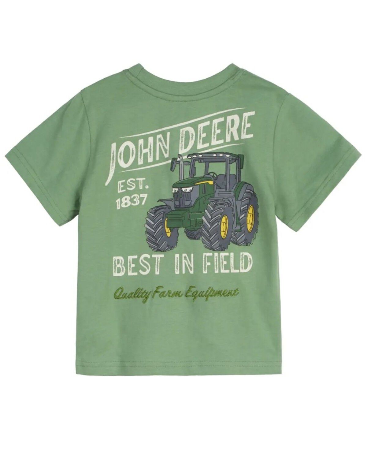 Image #1 - John Deere Toddler Boys' Vintage Tractor Short Sleeve Graphic T-Shirt, Green, hi-res