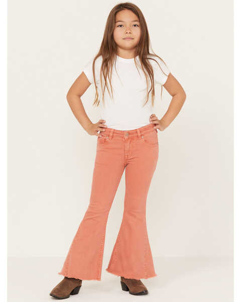 Shyanne Little Girls' Colored Flare Jeans - Youth, Rose, hi-res