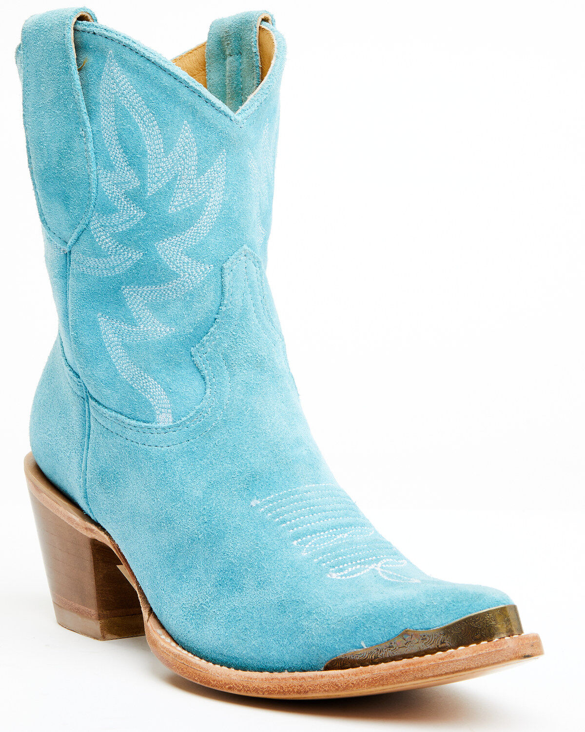 Image #1 - Idyllwind Women's Wheels Suede Fashion Western Booties - Round Toe, Blue, hi-res