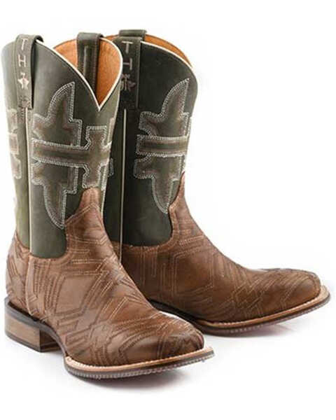 Tin Haul Rough Patch Men's Boots With Bald Eagle Sole Brown