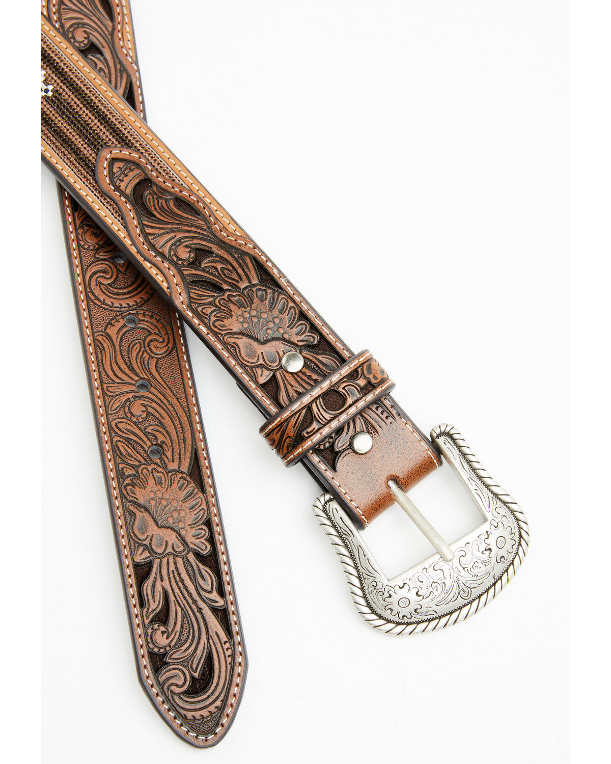 Product Name:  Cody James Men's Austin Southwestern Print Embroidered and Tooled Belt