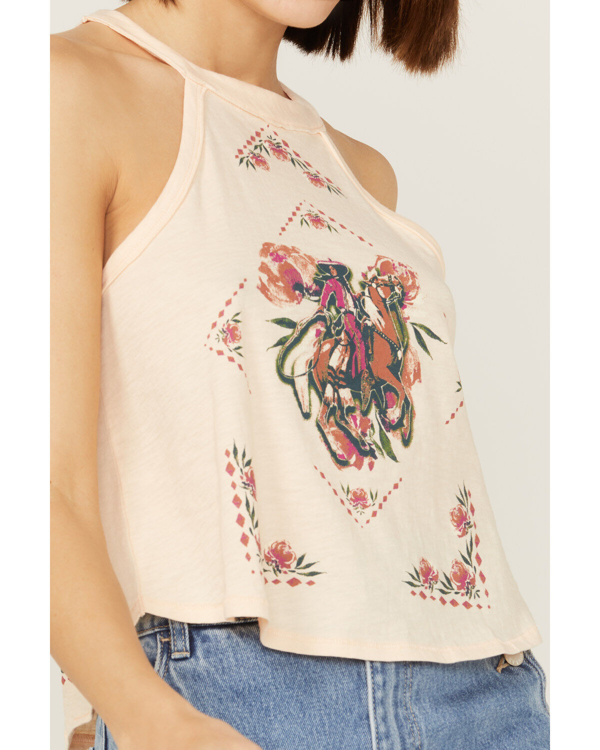 Image #2 - Shyanne Women's Vaquera Floral Graphic Halter Top, , hi-res