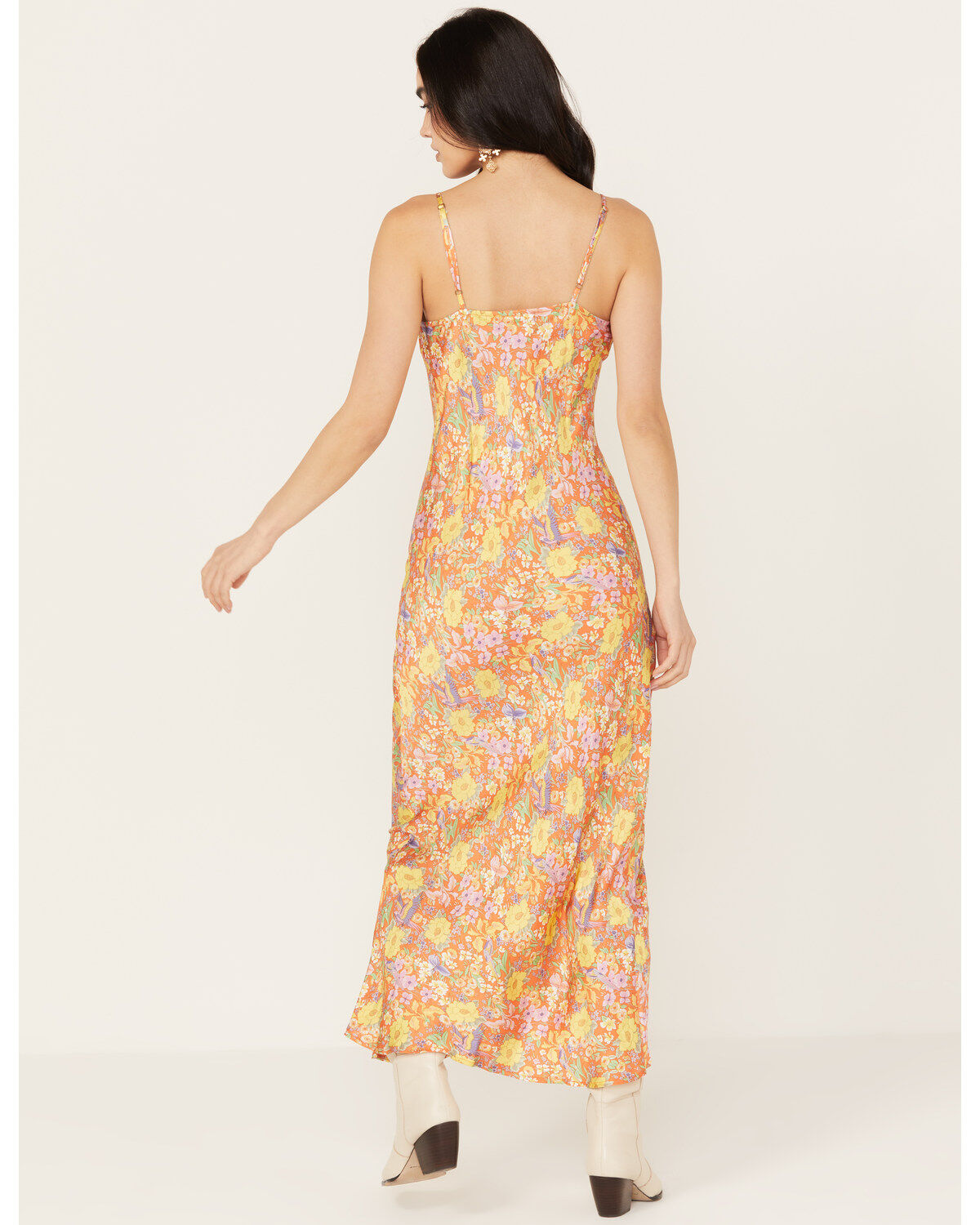 Image #4 - Spell Women's Last Drink Bias Strappy Midi Dress, Multi, hi-res