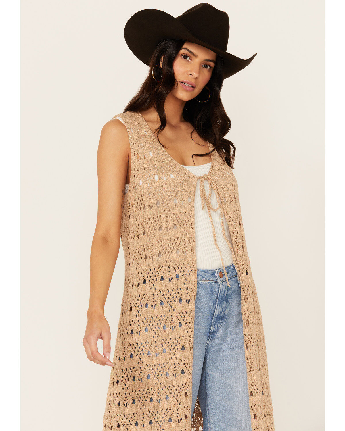 Image #2 - Shyanne Women's Long Fringe Sweater Vest, , hi-res